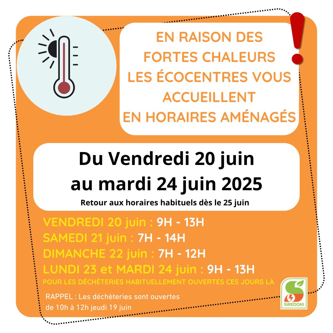 Infos déchèteries