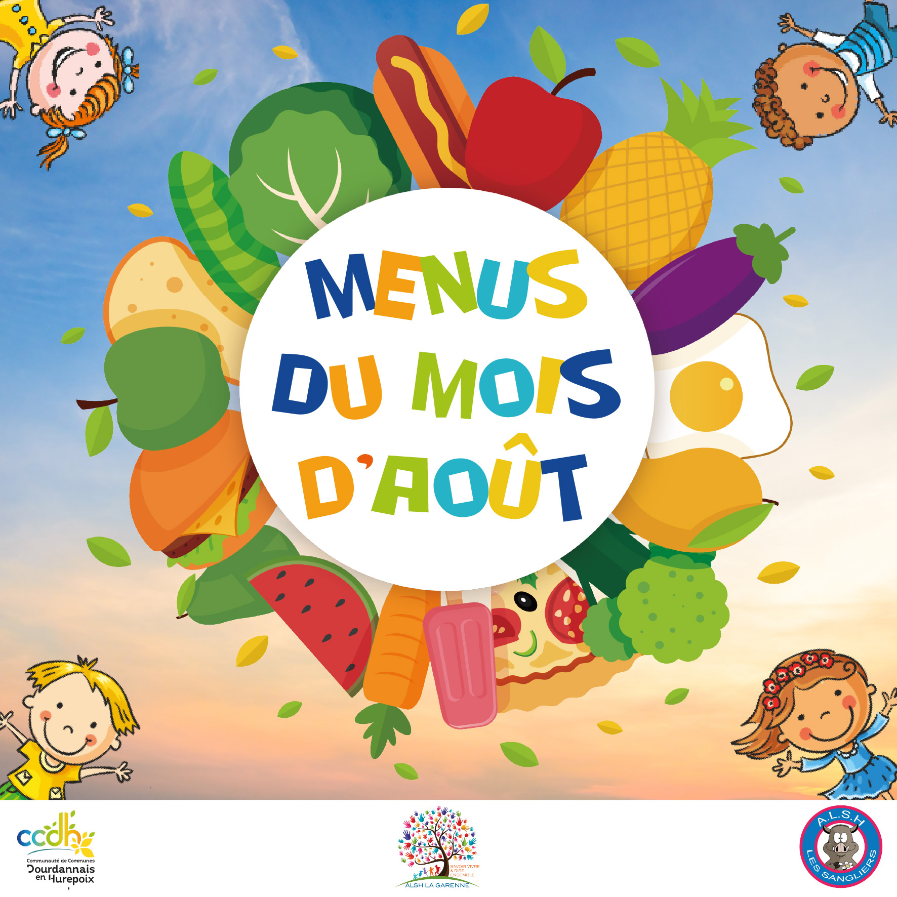 Les menus du mois d’août