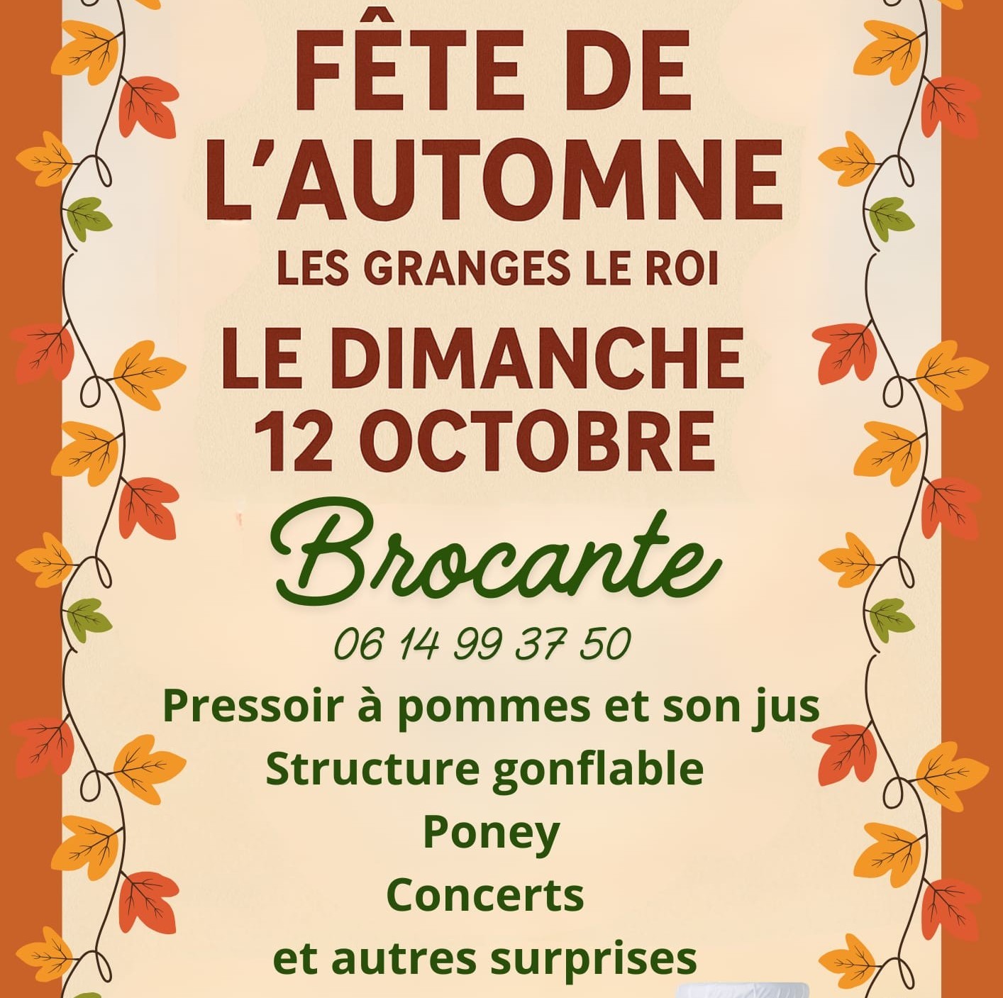 Fête de l'Automne, les Granges-le-Roi - Affiche 2025