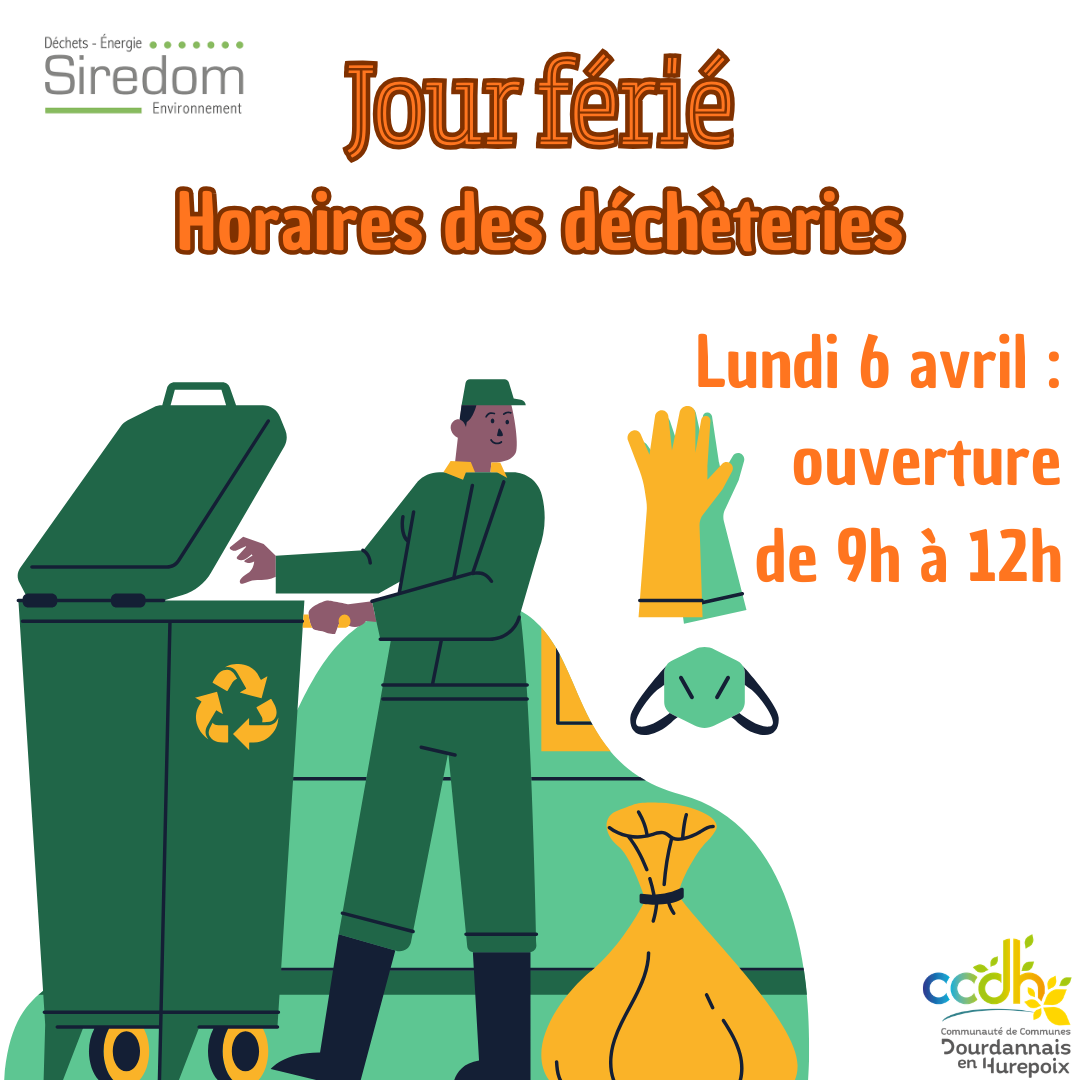 Déchèterie : jour férié