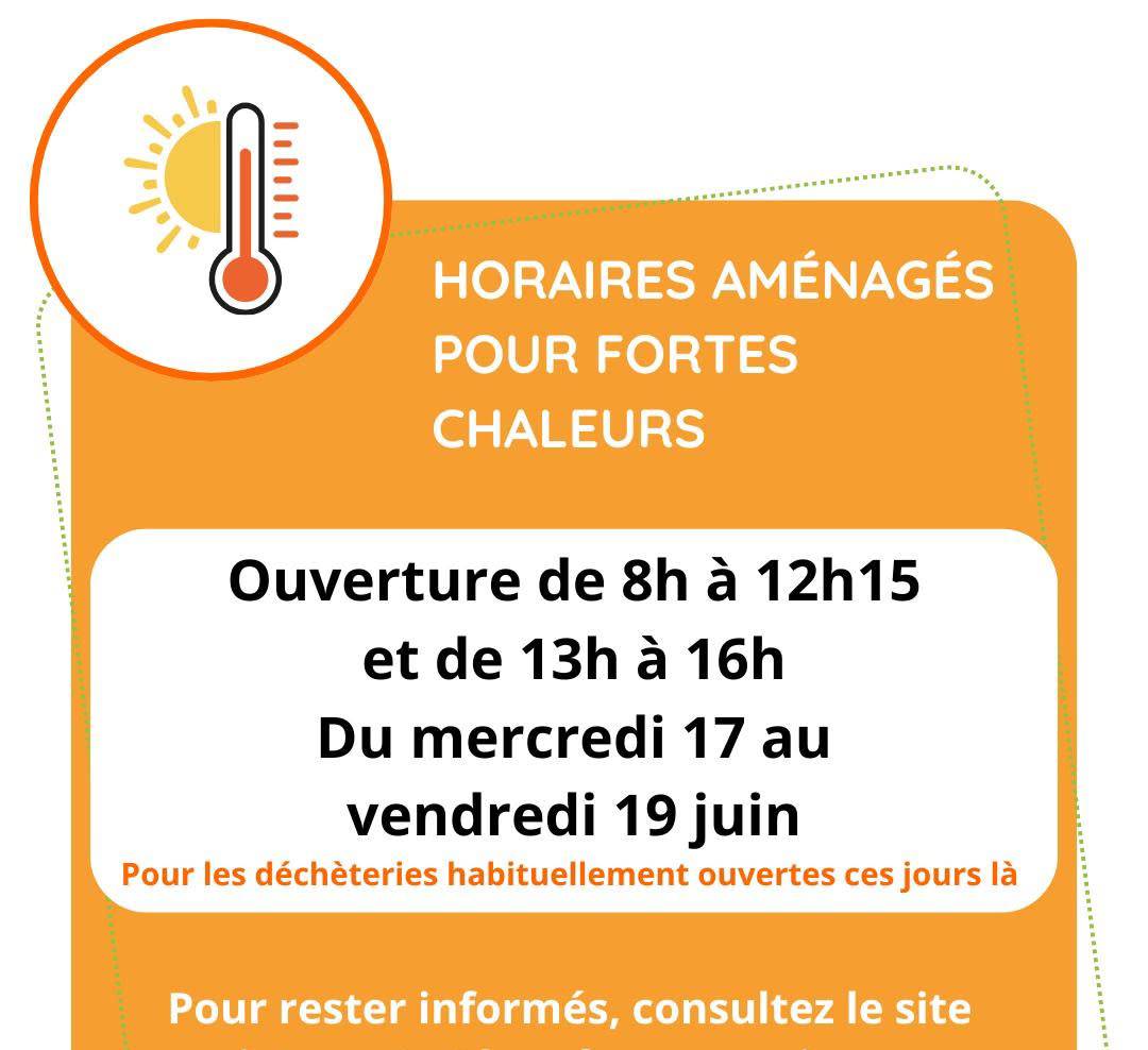 Les déchèteries changent leurs horaires