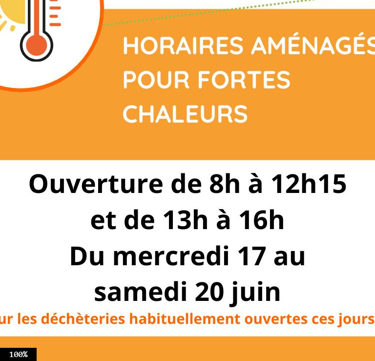 Les déchèteries changent leurs horaires