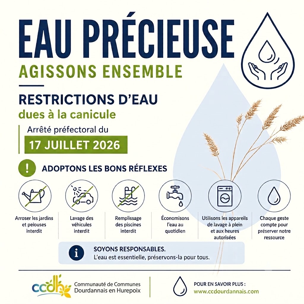 Restrictions de l&rsquo;eau